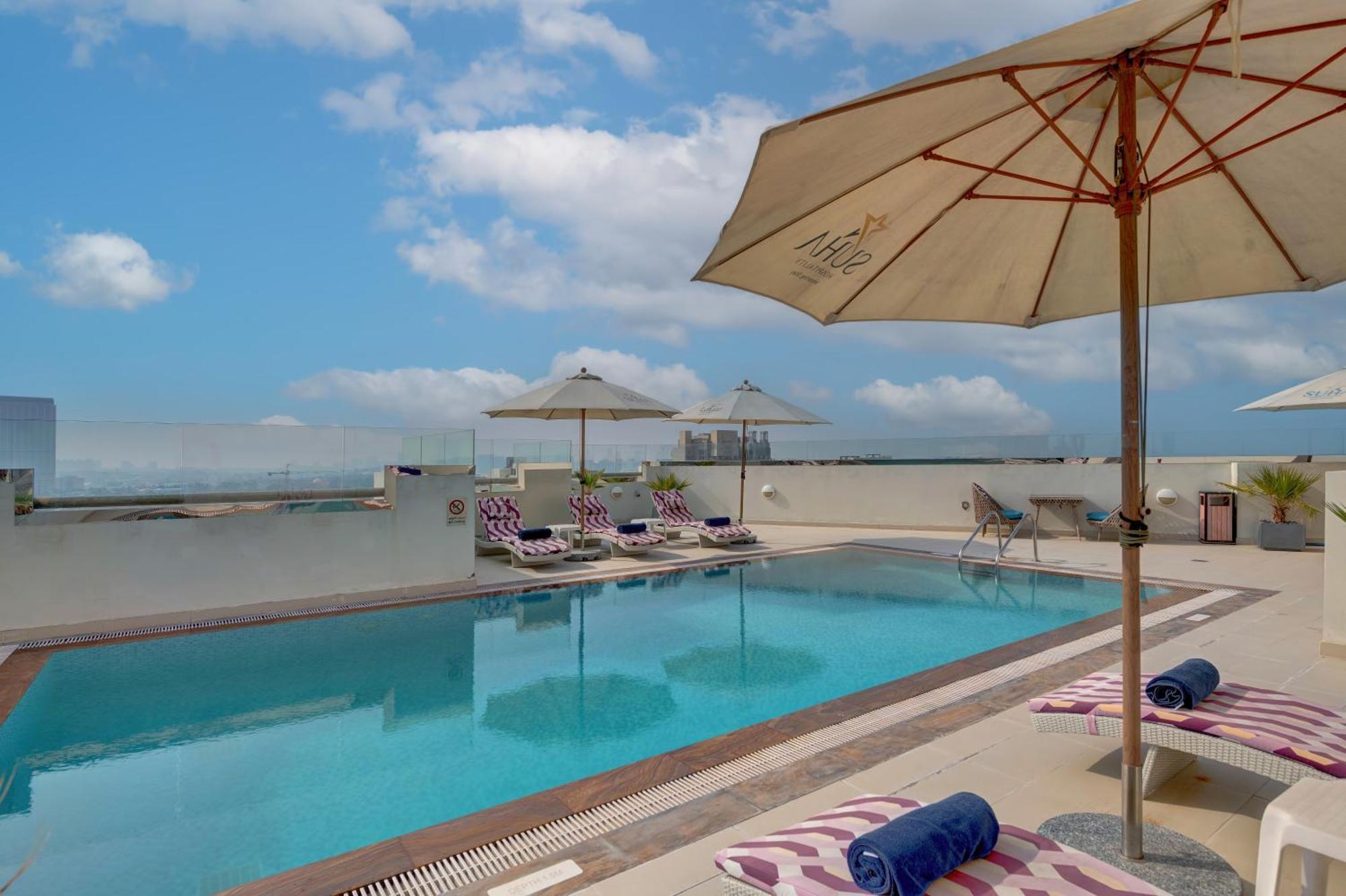 Suha Park Hotel Apartments, Waterfront Jaddaf Dubai Bagian luar foto